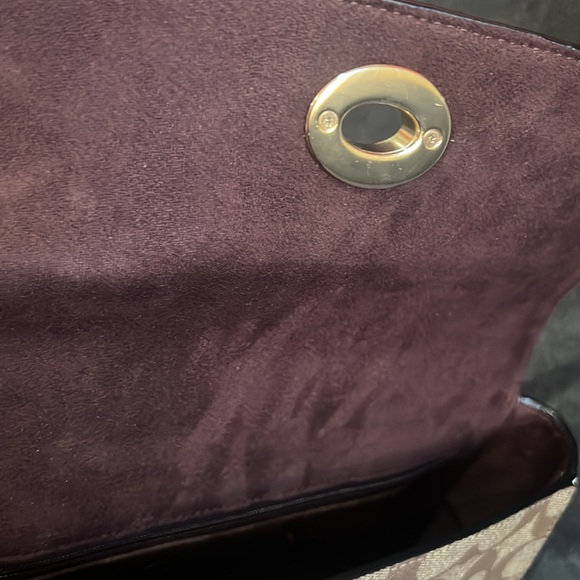 Coach Marlie top Handle Satchel in blocked canvas - Picture 8 of 9